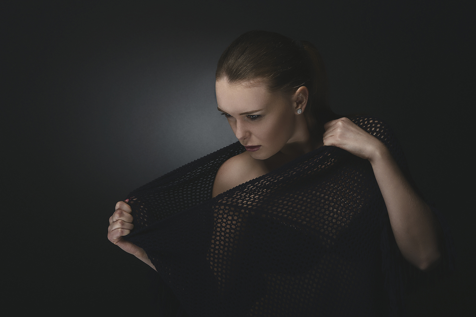 Shooting portrait studio. Beauty Retouche