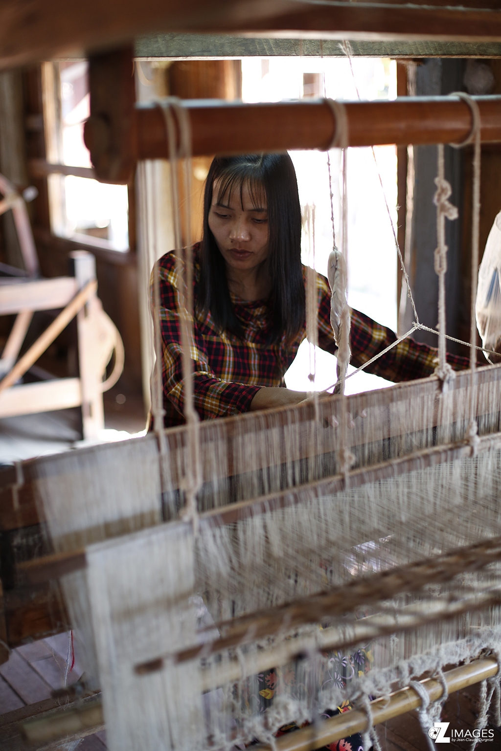Tissage de la fibre de lotus