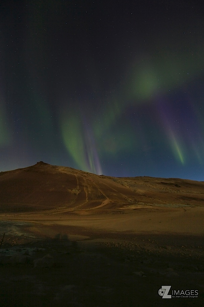 Aurora borealis sur Námafjall